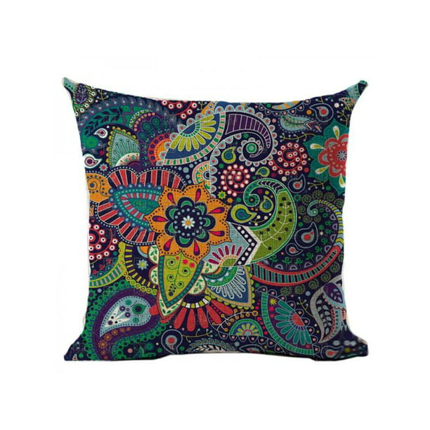 Boho Geometric Pillow Mandala Pattern Throw Pillowcase Cushion Cover Case Square 